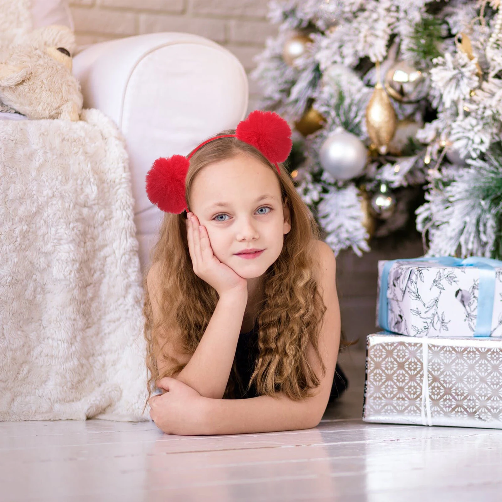 

Cat Ear Headband Cute Pom Pom Hair Band For Women Party Carnival Cosplay Birthday Costume Accessory Decor