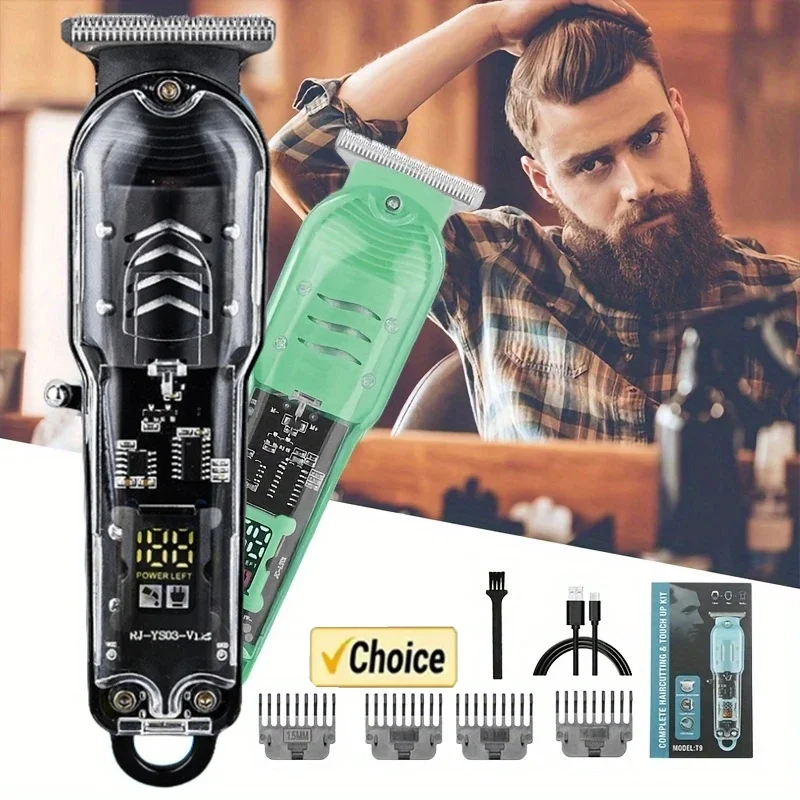 Electric Hair Clipper Men Powerful Hair Cutting Machine UBS Rechargeable Cordless Beard Trimmer Trimming Tool