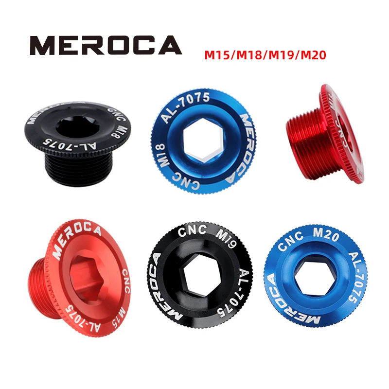 MEROCA MTB Bicycle Crank Cover M15 M18 M19 M20 Mountain Bike Crankset Screws Aluminum Alloy CNC Bolt for Shimano/IXF/FS.A/XT/XTR