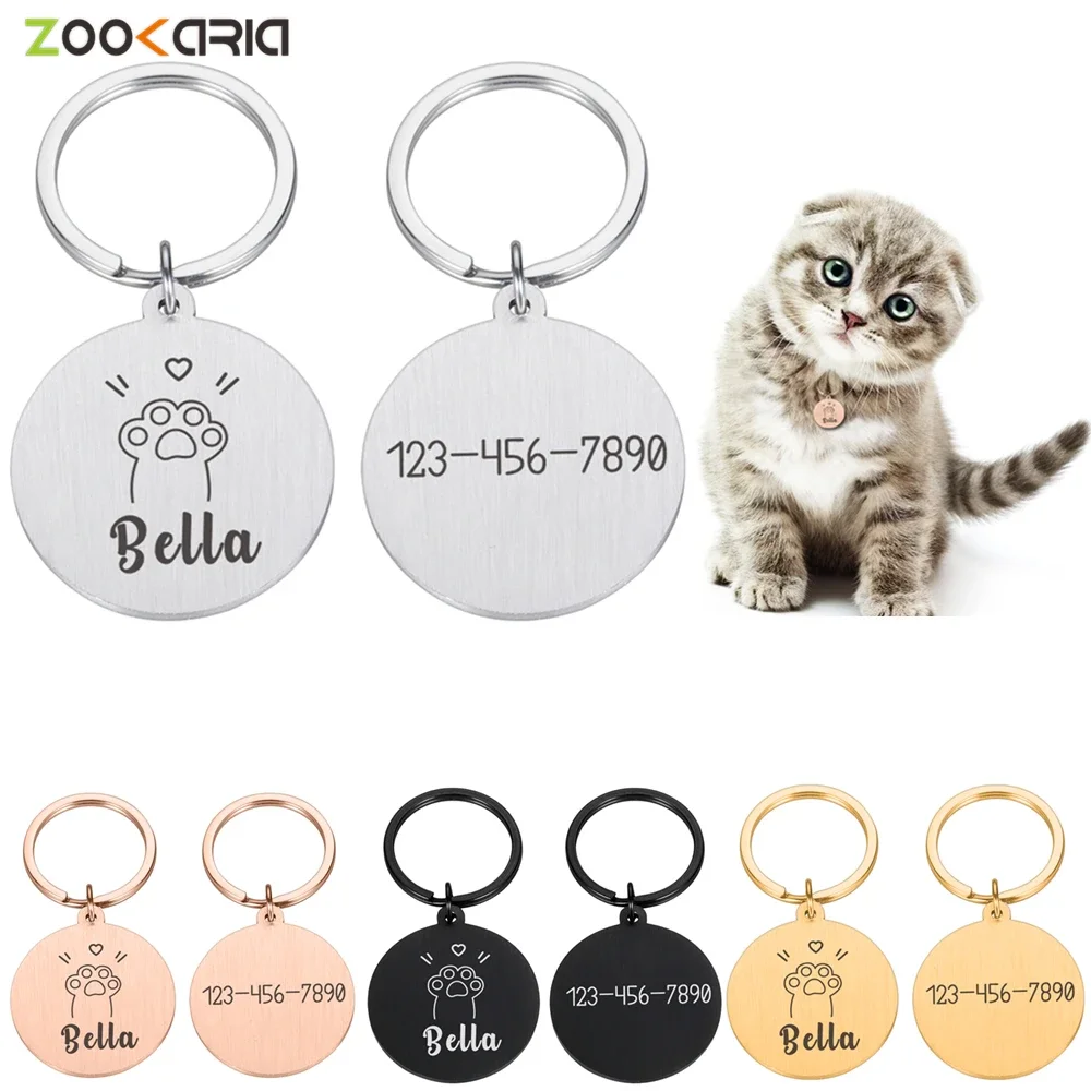 

Personalized Pet Dog Name Tags Customized Puppy ID Tag Collar For Dogs Engraving Nameplate Anti-lost Accessories Dropshipping