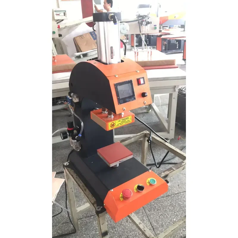 15x15cm Custom Size Semi-Automatic Pneumatic Heat Press Machine 220V/110V Sublimation Leather Small Items Custom Pattern