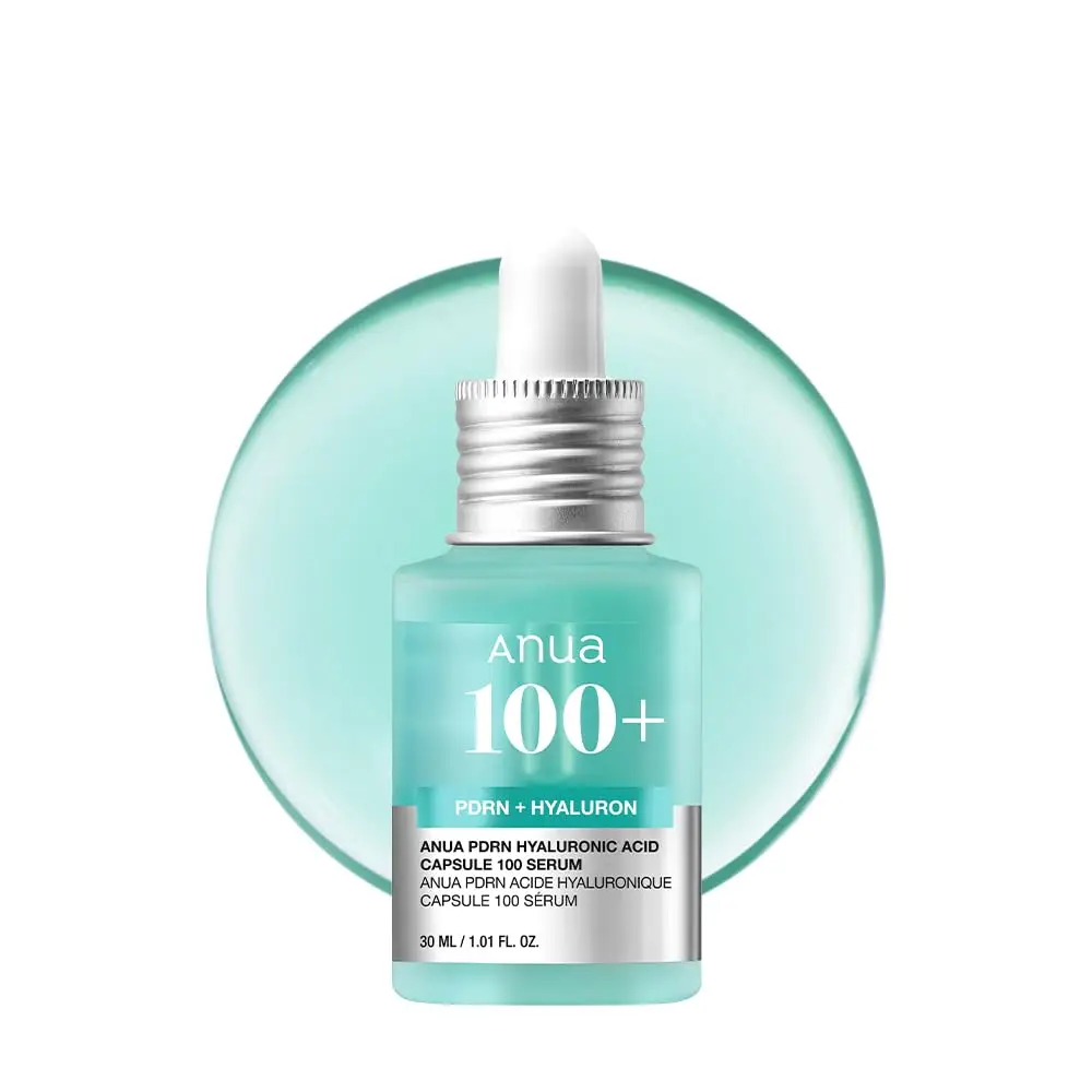 Anua PDRN Hyaluronic Acid Capsule 100 Serum, Sérum Facial Radiante, ADN de Salmón, Ácido Hialurónico, Cuidado de la Piel Coreano, 1.01 fl. oz