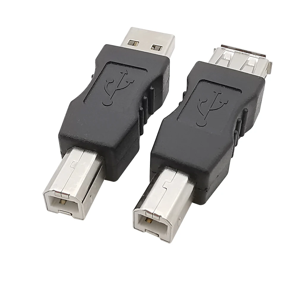 USB Connector USB 2.0 Type A Male / Female Socket to USB Type B Male Plug Printer Square Interface Converter Adapter