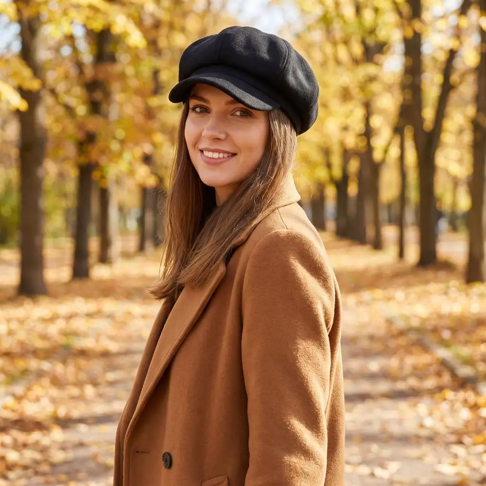Comfortable Warm Gift for Her Winter Warm Newsboy Hat Vintage Wool Baker Cabbie Cap Fashionable Pageboy for Fall for Ladies