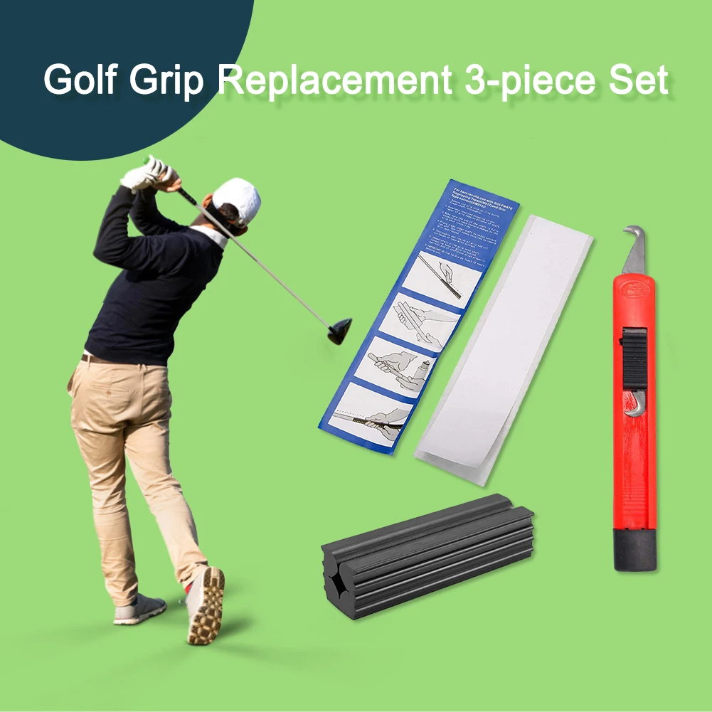 Golf Club Grip Repair Kit 13 Golf Grip Tape Strips Club Cover Removal Repair Tool Set Rubber Vise Clamp for Golf Club Regripping