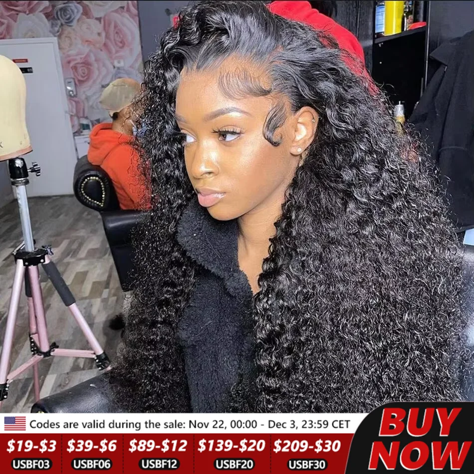 38inch Water Wave HD Lace Front Wig Human Hair For Women 13x4 13x6 HD Brazilian Deep Wave Frontal Wig PrePlucked Wet And Wavy