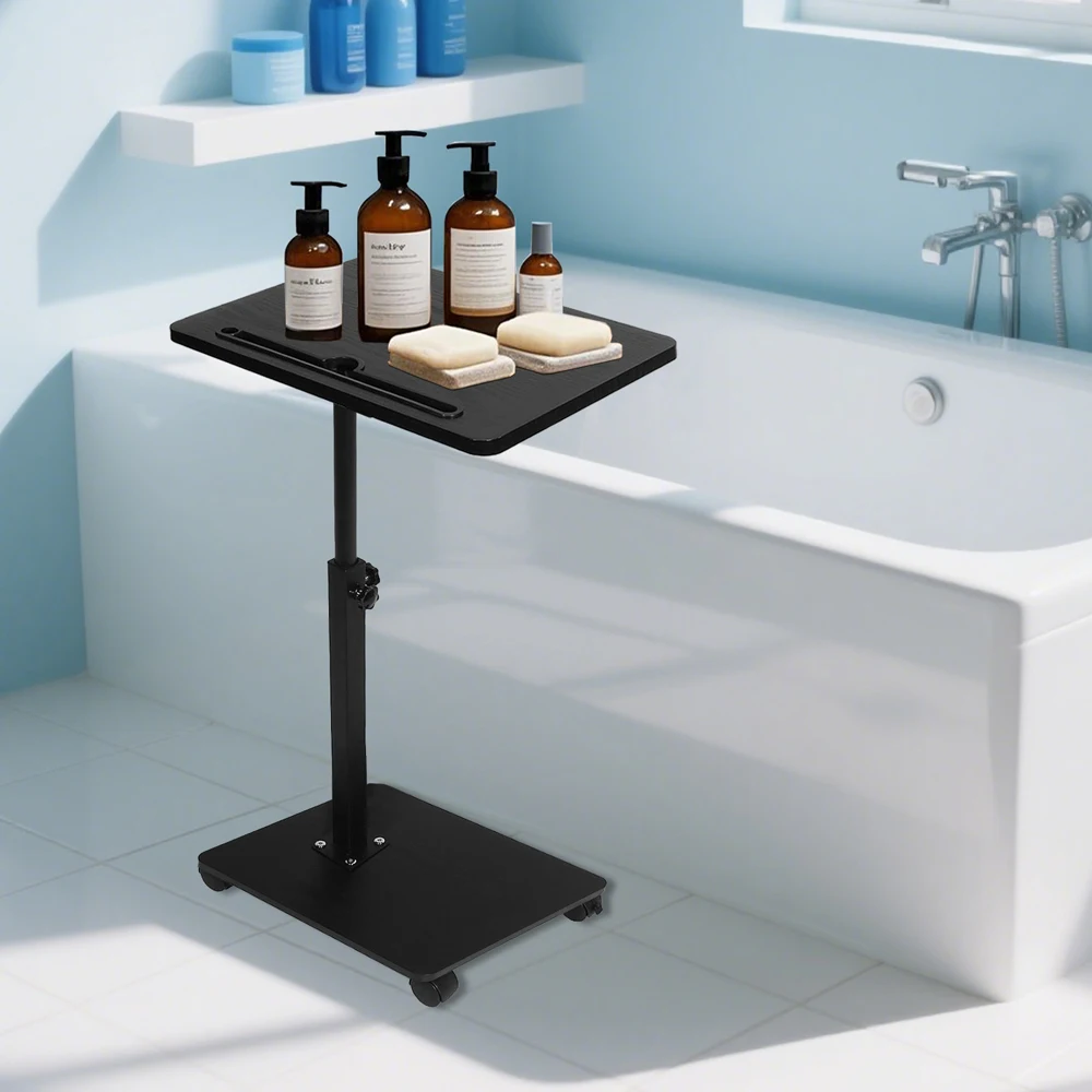 Scrivania per laptop regolabile 360 °   Vassoio girevole per divano, tavolo per ufficio domestico, carrello con rotelle, comodino, letto medico per la casa, vassoio per alimenti