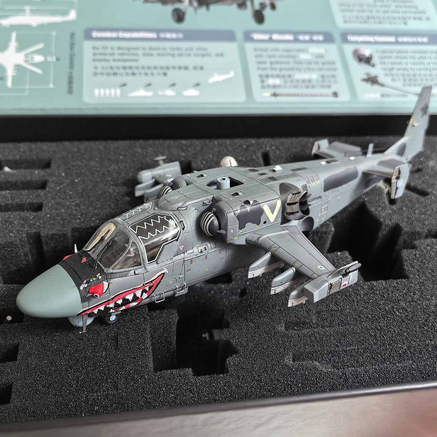 Diecast T-Model Russian Ka 52 Armed Helicopter Shark Mouth Special Military Operation Spring 2022 Alloy Car Model