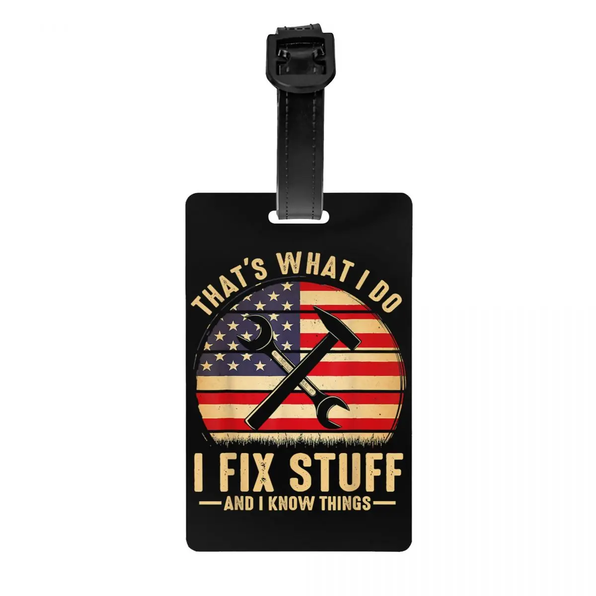 Custom I Fix Stuff Luggage Tag Custom Mechanic Engineer Gift Baggage Tags Privacy Cover Name ID Card