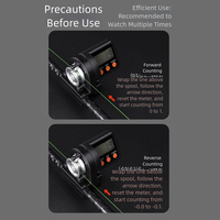 Fish Line Counter 199.9m-999.9m Roller Type Electronic Screen Adjustable Digital Measure Instrument Fishing Line Accessories