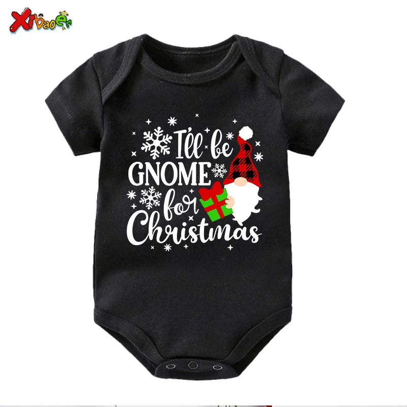 2023 Family Christmas Shirts Cotton Family Matching Outfits Dad Mom Kids Tshirts Baby Rompers Matching Pajamas Clothes Famille