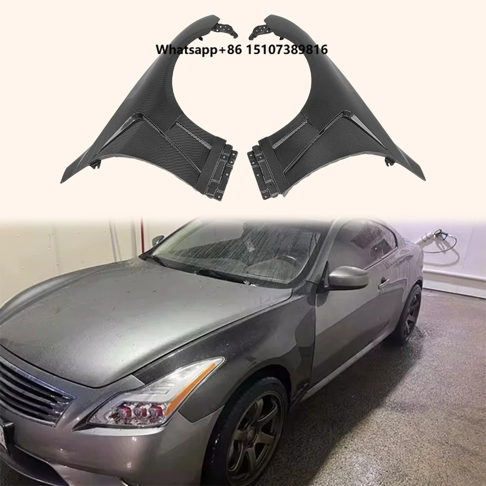 For  G37  2008-2013 2 Door Vented Front Fender Carbon (no Light Hole)