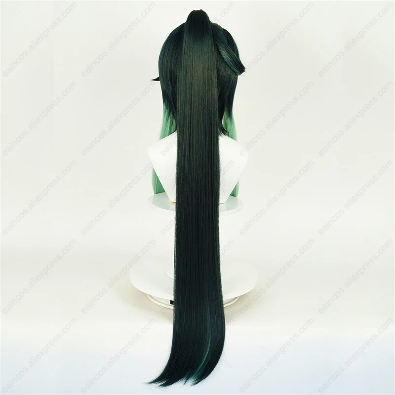 Cloud Retainer Cosplay Wig 95cm Long Mixed Color Ponytail Wigs Heat Resistant Synthetic Hair