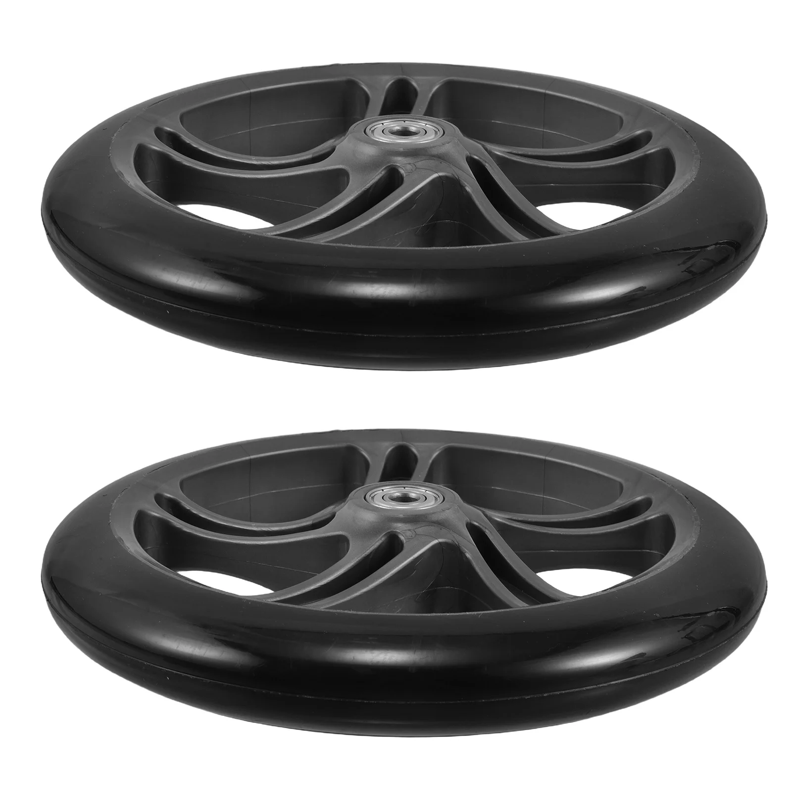 

2 шт., 8 дюймов, 200 мм, прочные противоскользящие колеса для инвалидных колясок из искусственной кожи, универсальные ручные транспортные стулья, простая установка