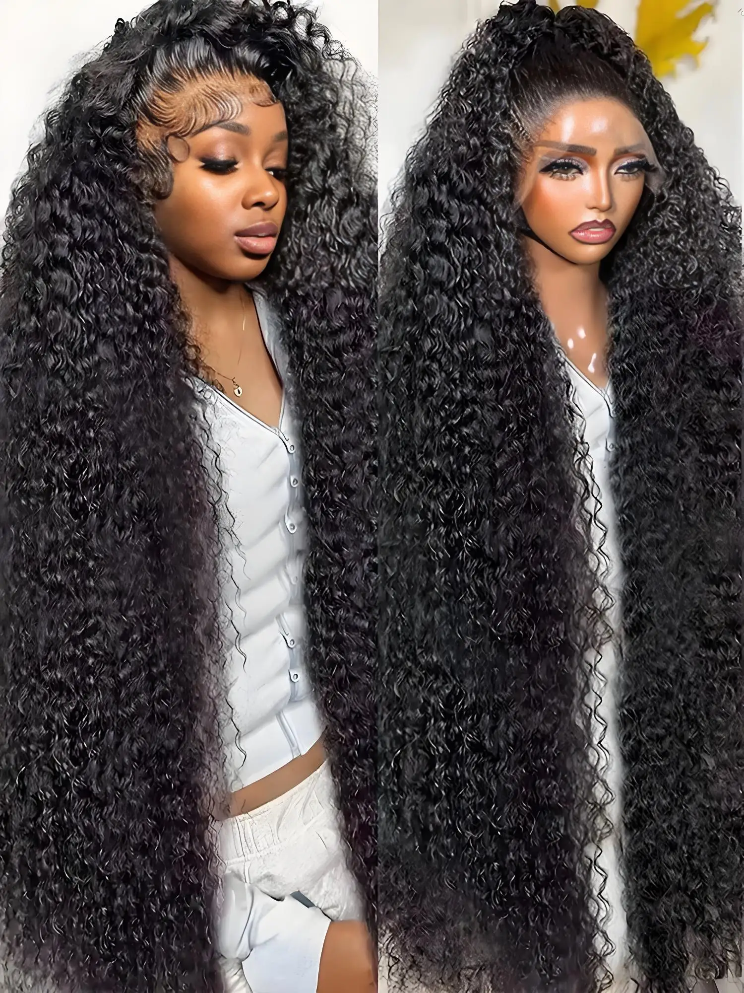 

40 46 Inch water Wave Human Hair Front Wigs 13x4 13x6 Hd Transparent Lace Pre Plucked Frontal Wigs 200 Density 100% Human Hair