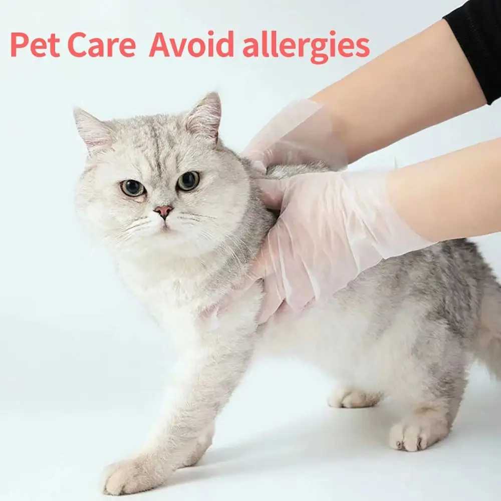 100Pcs Household Acid Work Safety Disposable Gloves Food Grade Transparent Cleaning Gloves Non-Slip TPE Latex Free Gloves