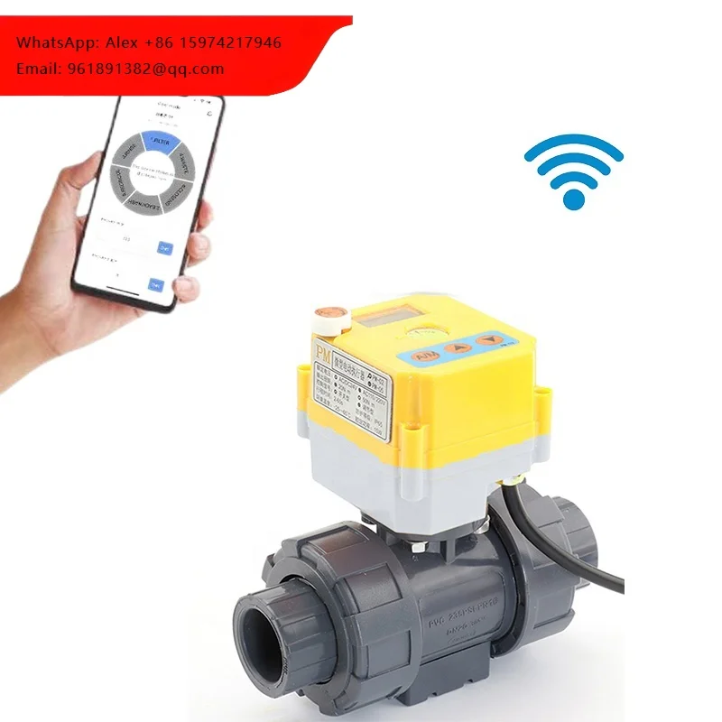 

WiFi Electric Ball Valve Dc12v 110v 220v 240v Wireless Agricultural Water UPVC Water Treatment Plastic Electric Valve