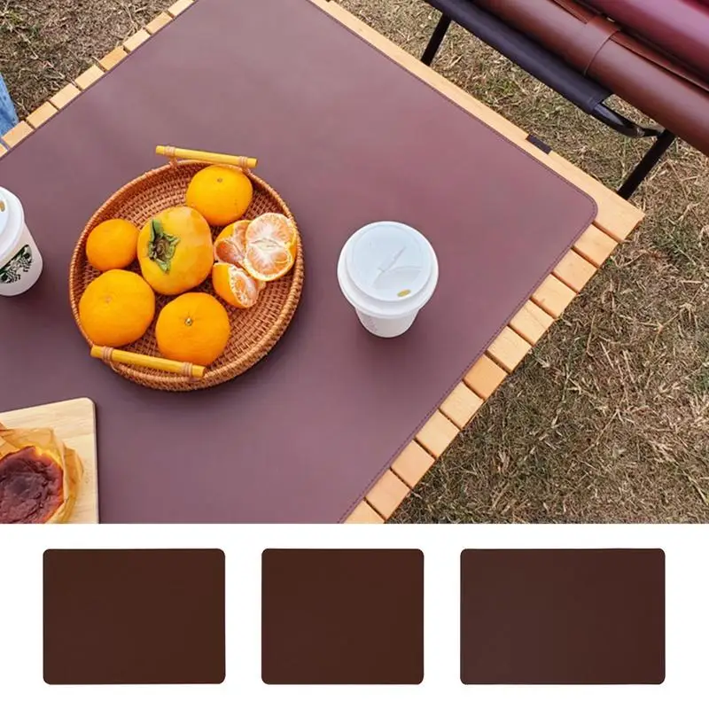 Reversible Dining Table Mats Wipeable Placemats Non-slip Foldable Camping Table Pad for Home Kitchen Restaurant Coffee Shop