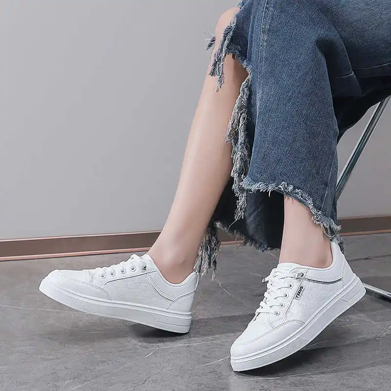 

Without Heels Spring-autumn Tennis Shoes Womans Gray Green Woman Sneakers Sport High Fashion Twnis High Grade Kit Vzuttya