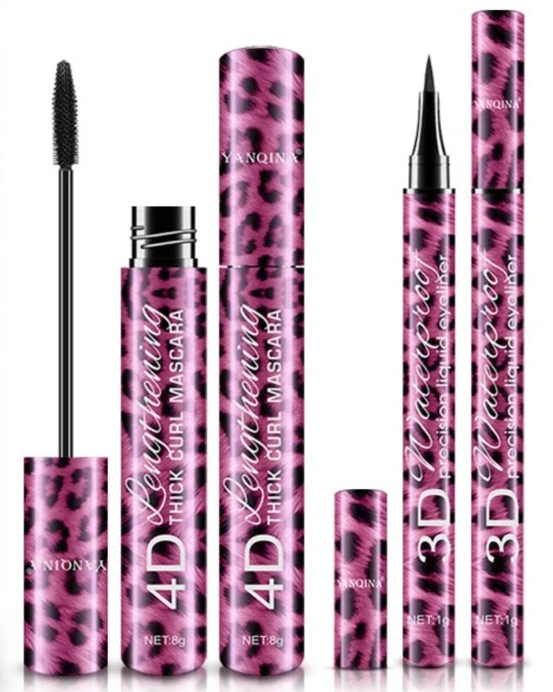 Nuovo set mascara e eyeliner 36 ore 2 in 1 matita eyeliner mascara 36 ore mascara eyeliner liquido a prova di sbavature a lunga durata