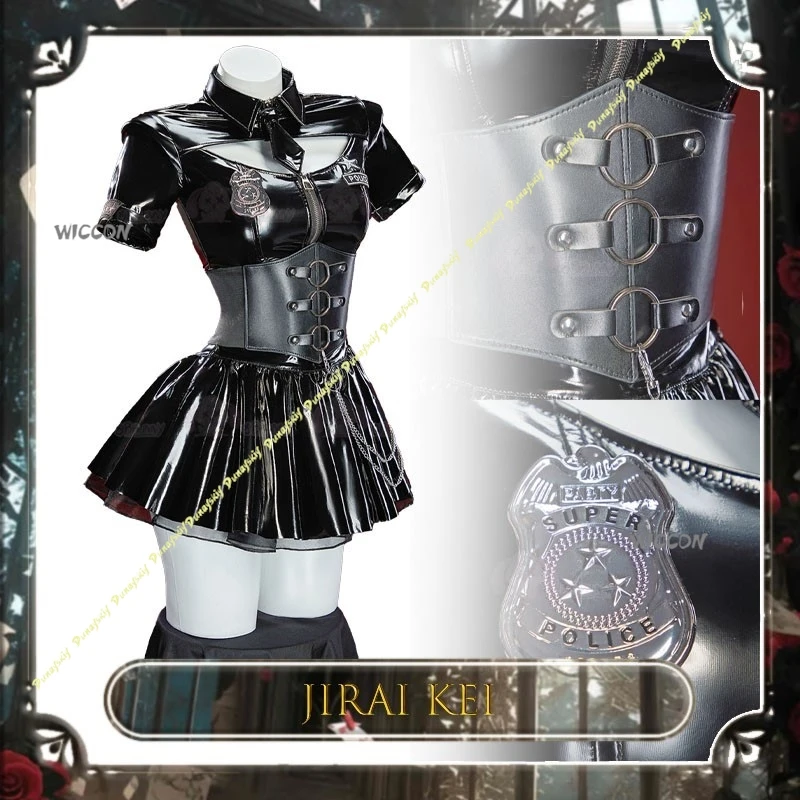 

Костюм для косплея по аниме-игре Bayonetta Cereza, женское сексуальное кожаное платье, полицейская форма, костюм для Хэллоуина, карнавальный костюм для ролевых игр