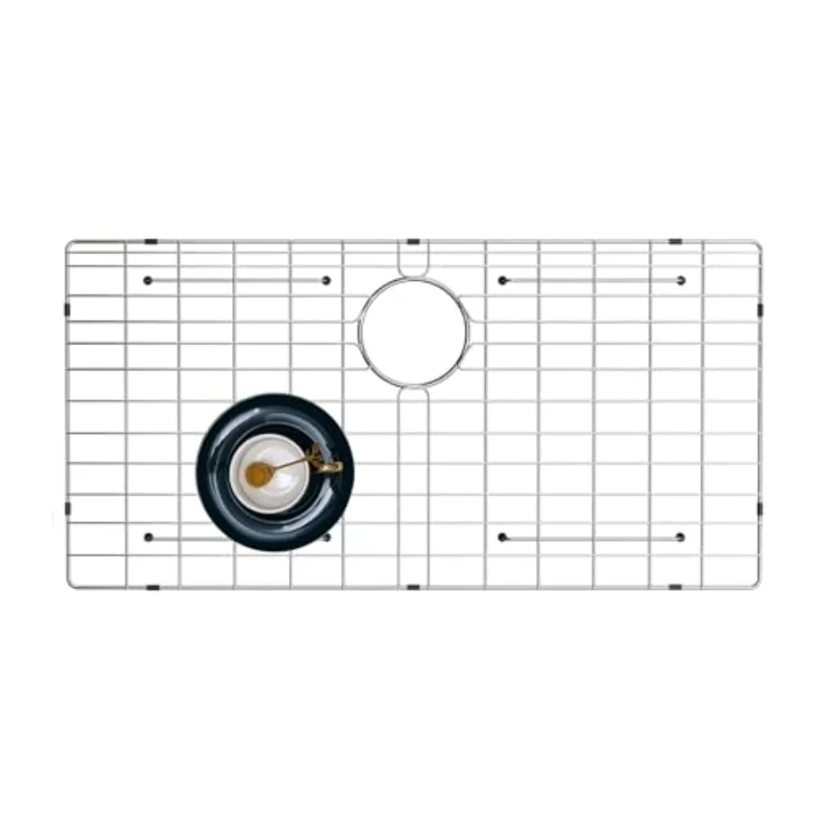 

Защитная решетка для кухонной мойки из нержавеющей стали S304 - 30 x 16 дюймов, с задним сливом, для одинарной рабочей станции с мойкой