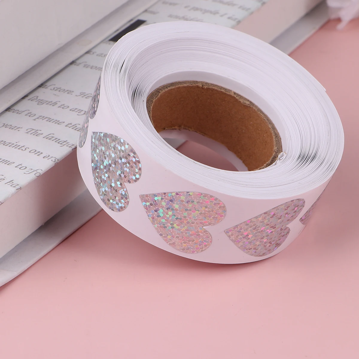 

500 шт., красочная уплотнительная наклейка в форме сердца, самоклеящиеся этикетки для мешков конфет, подарочная упаковка, вечерние уплотнительная этикетка