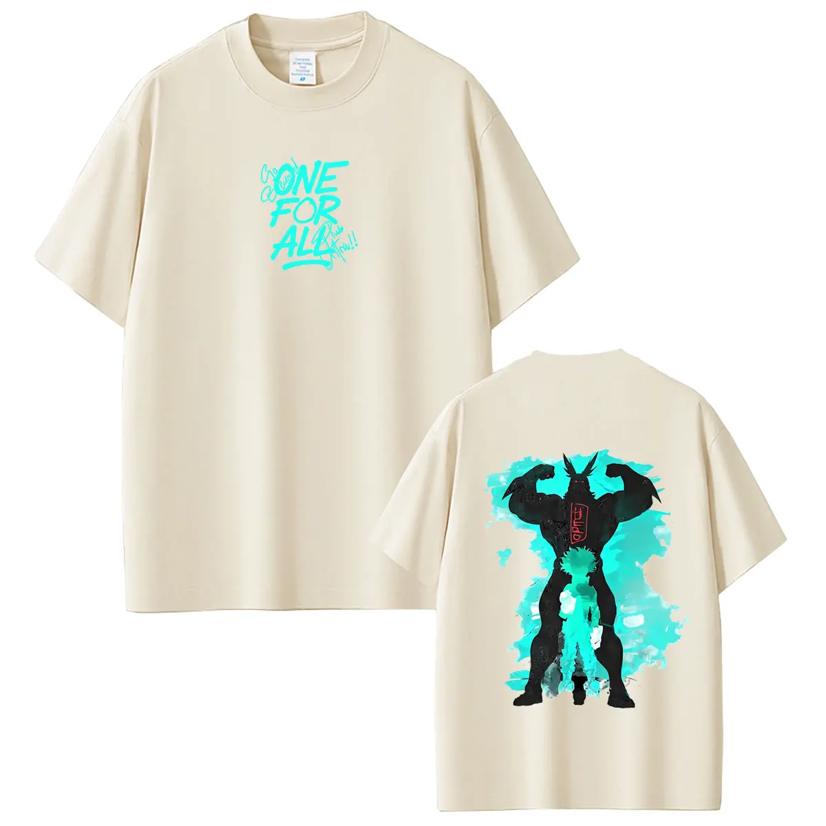 Hot Sale Anime My Hero Academia Midoriya Izuku One for All T-shirt Men Women Fashion Oversized Streetwear Male Casual T Shirts