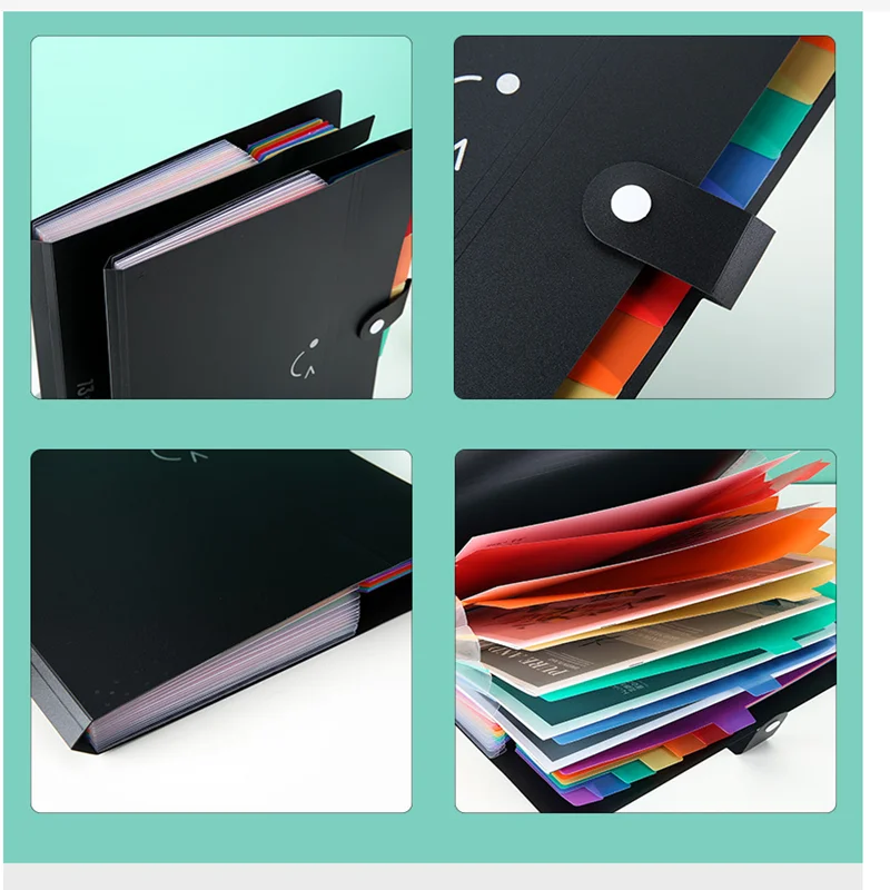 New 13 Into File Folder Multi-Page Classification A4 PP File Holder Storage Bag Portfolio Office Learn