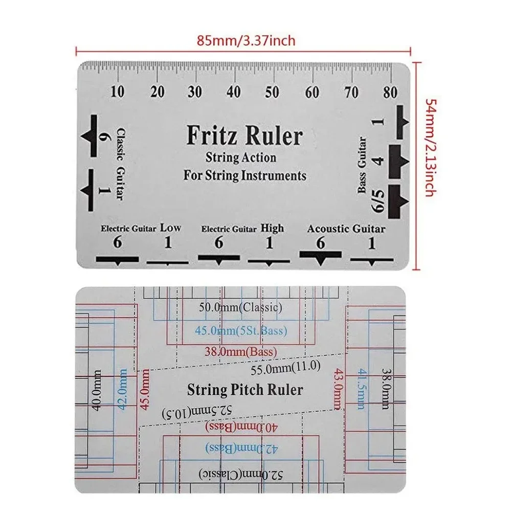 Guitar String Height Ruler Meter Ruler Measuring Tool For Guitar Bass Instrument Accessory Bass Mandolin Luthier Tools