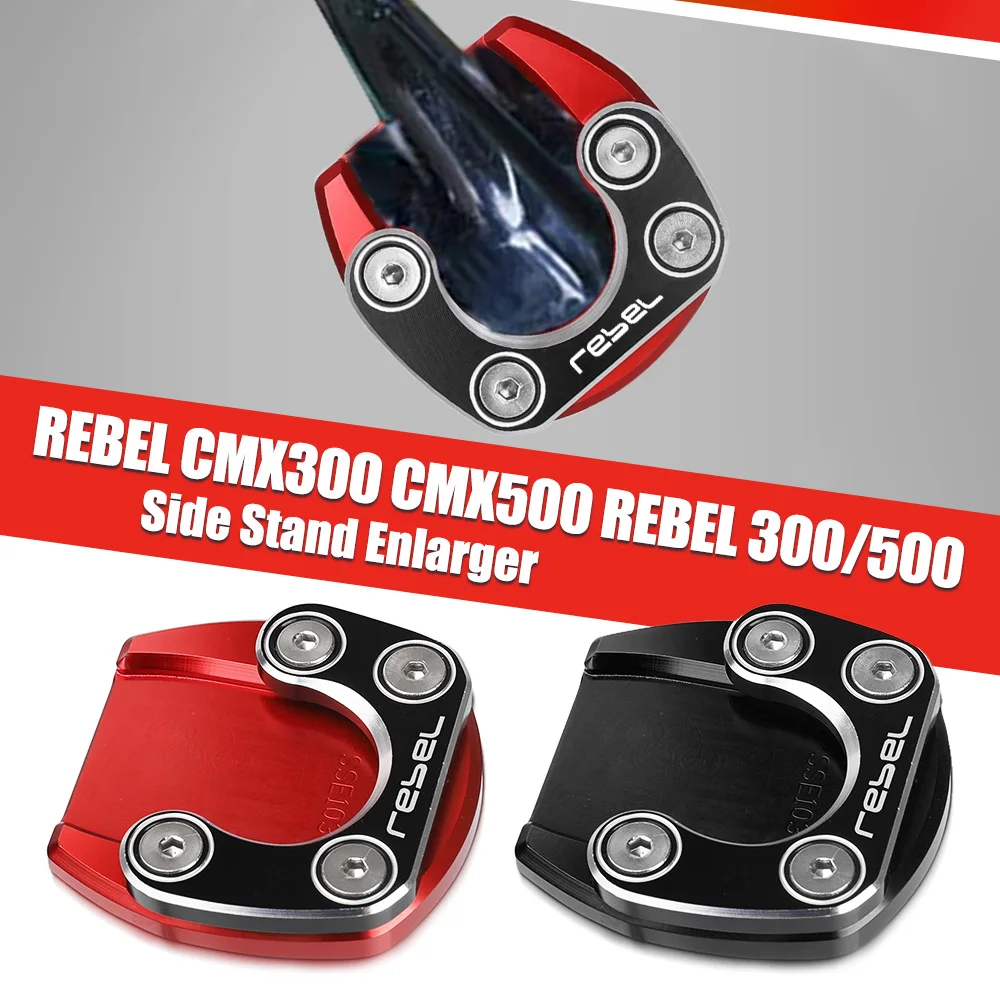 

Motorcycle Kickstand Foot Side Stand Extension Support Plate Accessories FOR Honda Rebel CMX300 CMX500 Rebel 300/500 2017-2023