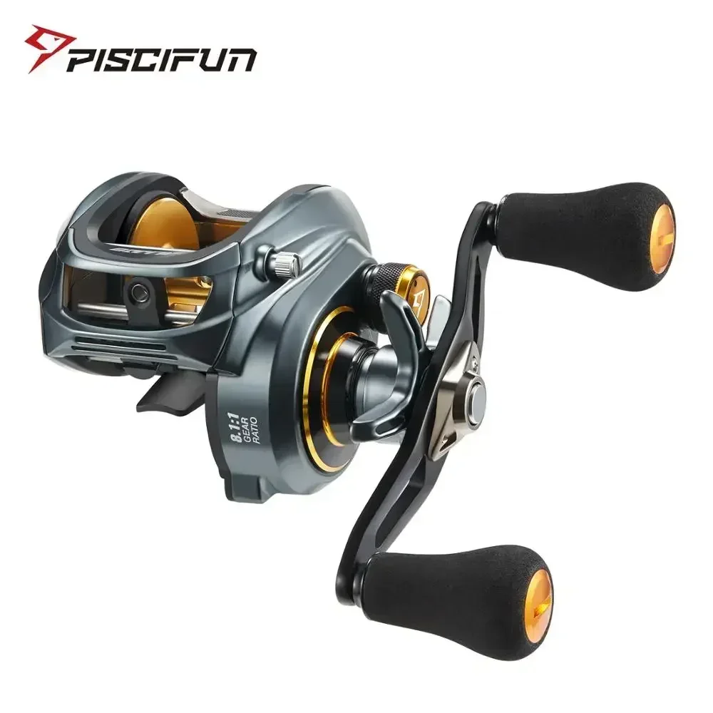 Piscifun Alijoz 300 moulinet de pêche Baitcasting 15KG traînée maximale 8 + 1 roulements cadre en aluminium moulinet de pêche en eau douce et salée profil bas