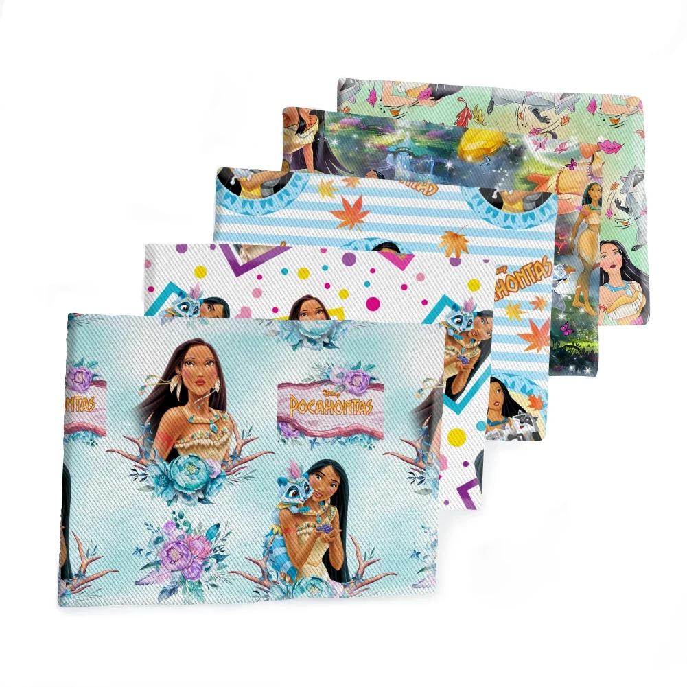 Disney Cartoon Princess Pocahontas Pattern Printed Twill Fabric for Patchwork Quilting Fabrics