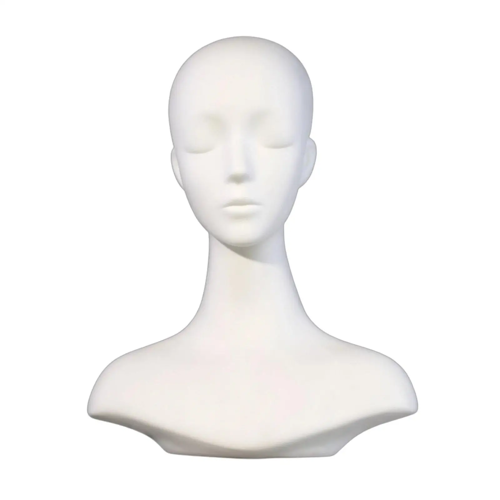 Abstract Mannequin Head with Long Neck for Hat Wig Display Countertop Store Presentation