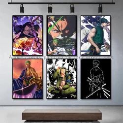 Classic Anime One Piece HD Canvas Painting Character Zoro Poster Printing Mural Picture Home Office Wall Art Decoration Painting
