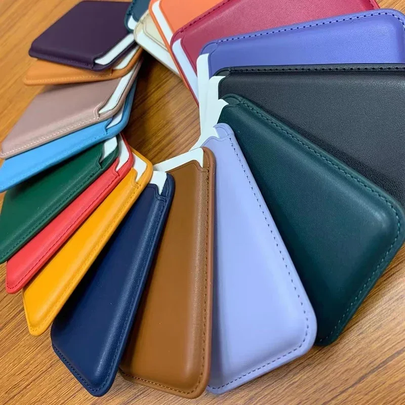 Magsafe Leder-Kartenhalter mit Magnetverschluss für iPhone 17 Pro Max und Samsung S26 Ultra – Macsafe Kartenhalter mit Fächern als Zubehör – Detail 12