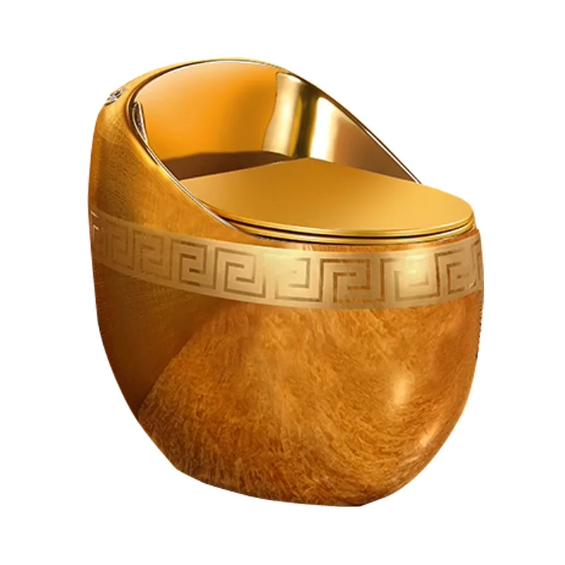 

Golden egg color golden flush toilet odor-proof large pipe toilet