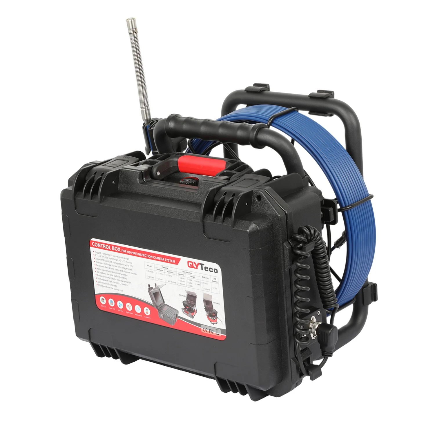 Cabezal de inspección de tuberías de alcantarillado de 12,8 mm de buena calidad Qyteco con transmisor de 512 Hz