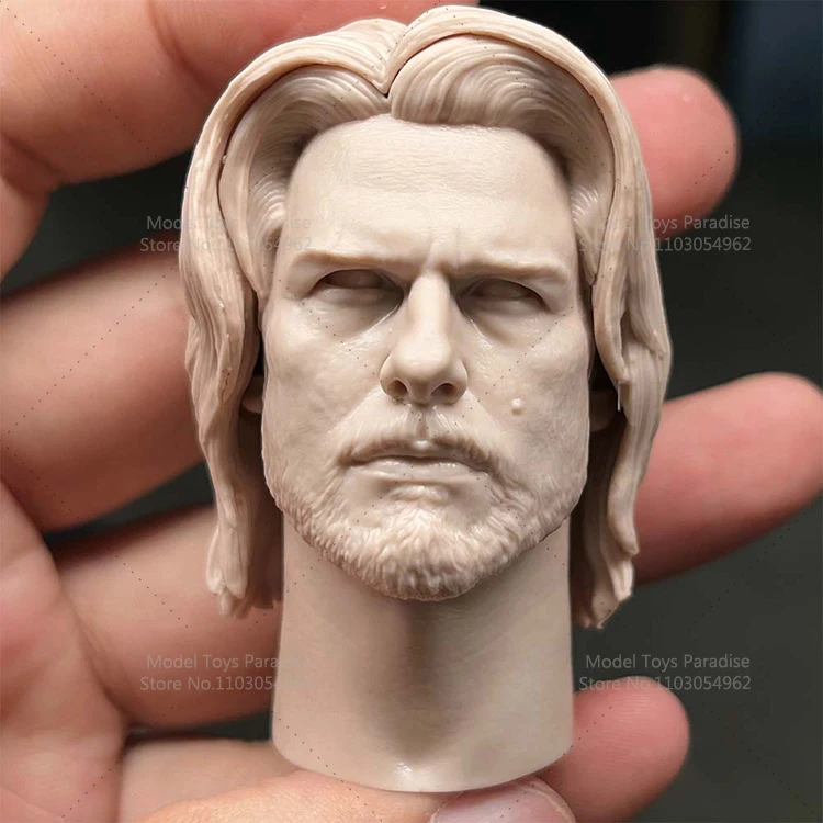 غير مصبوغ لتقوم بها بنفسك 1/6 مقياس الرجال الجندي توم كروز الأبيض نموذج رئيس آخر الساموراي وكيل رئيس نحت صالح 12 بوصة عمل الشكل الجسم #6