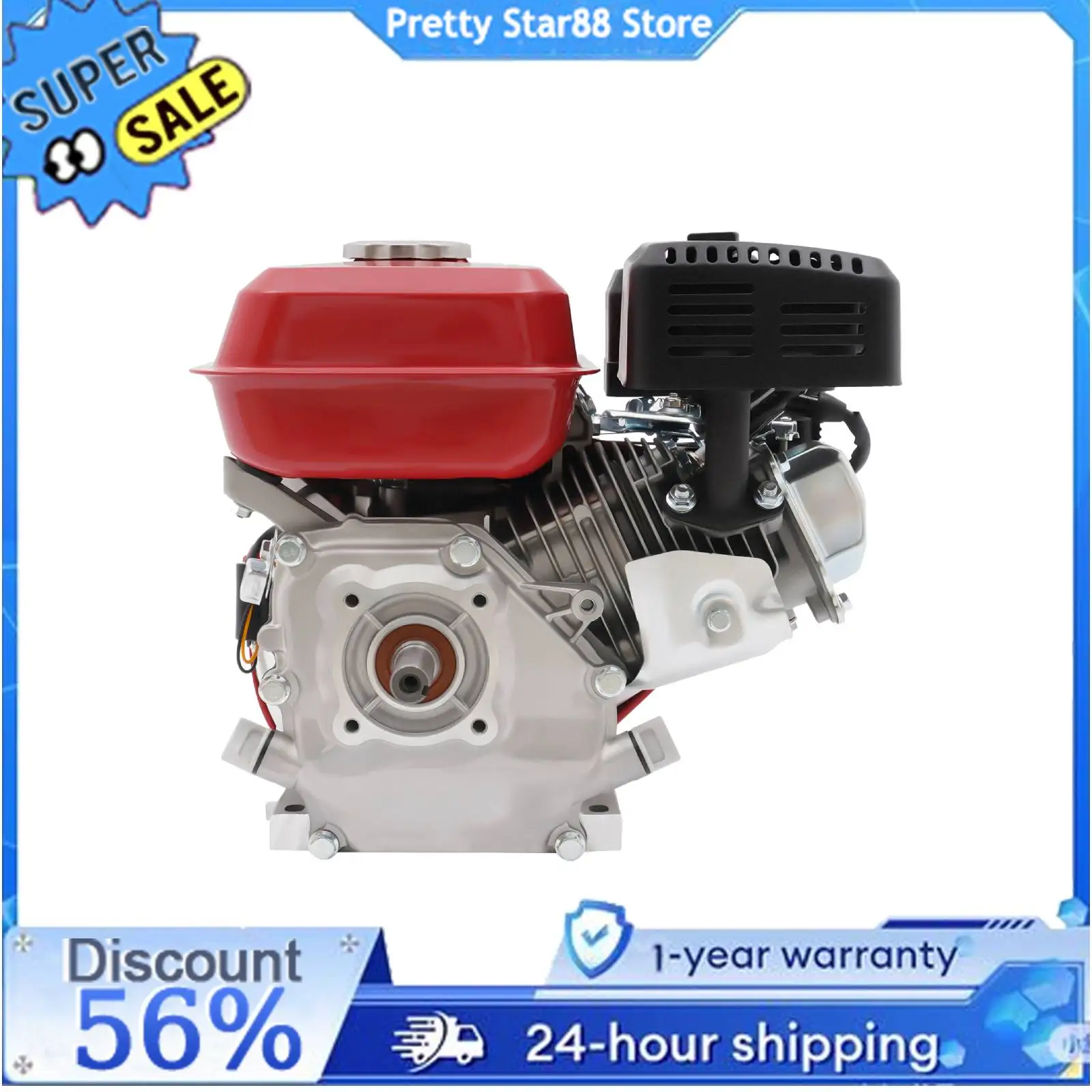 4 Stroke Petrol Engine 7.5HP Gas Powered Portable Generator 4KW Motor Pull Start Petrol Engine for Water Pumps and Vibrators