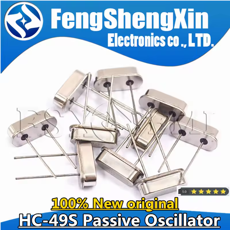 10 Pezzi HC-49S 4Mhz 6Mhz 8Mhz 12Mhz 16Mhz 20Mhz 24Mhz 27Mhz 26Mhz 48Mhz 32.768K Risonatore a Cristallo di Quarzo Oscillatore Passivo 32Mhz