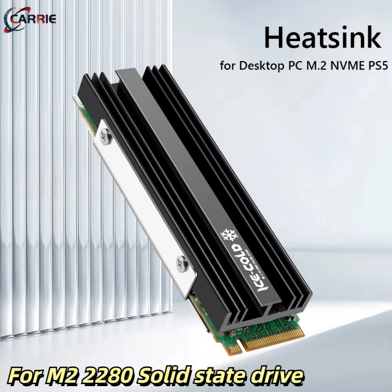 M.2 SSD NVMe Heat Sink heatsink M2 2280 SSD Hard Disk Aluminum Heat Sink with Thermal Pad for PCIe SATA M2 ssd PC thermal radiat