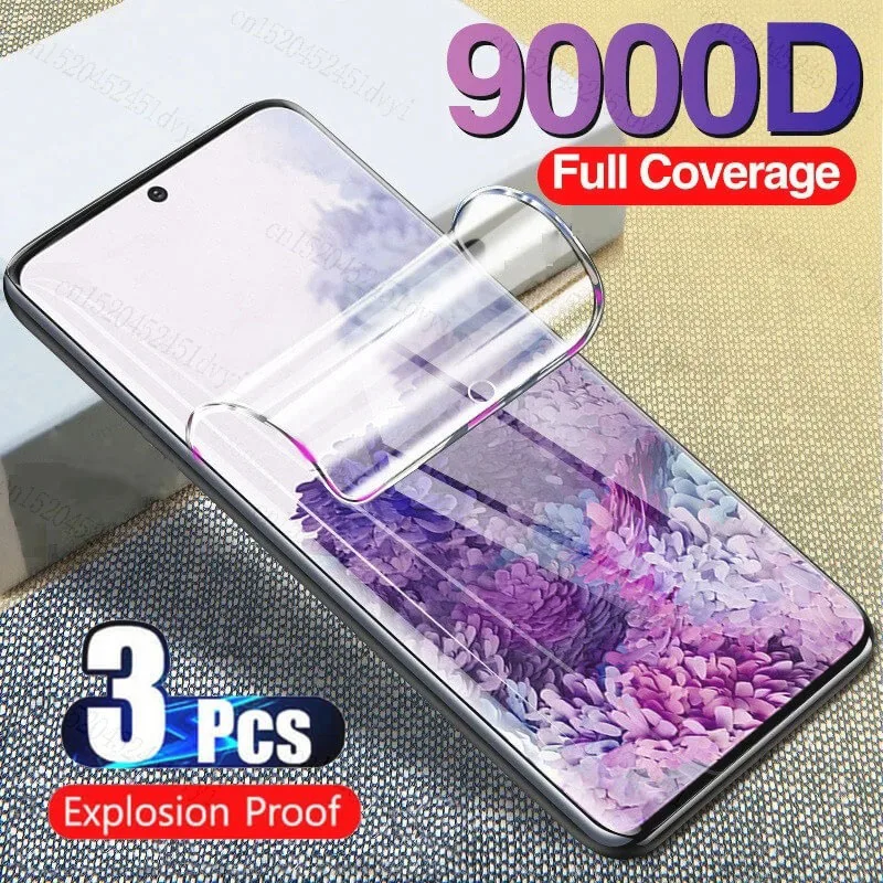 3PCS Full Cover Hydrogel Film For Samsung S21 S22 S23 Plus S20 Fe Screen Protector On the Samsung S21Plus S21 S23 Fe Film