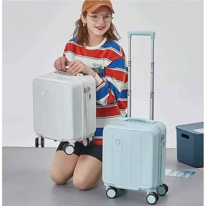 Nueva maleta pequeña, caja de embarque práctica a la moda, caja de viaje para niños y niñas, caja de carrito de equipaje de primavera Airlines