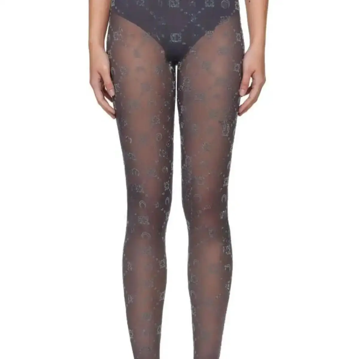 ارتفاع الخصر السراويل النساء الشارع ارتداء مرونة التخسيس ضيق رقيقة الجوارب الخريف موضة بلون القمر منظور شبكة أفخم