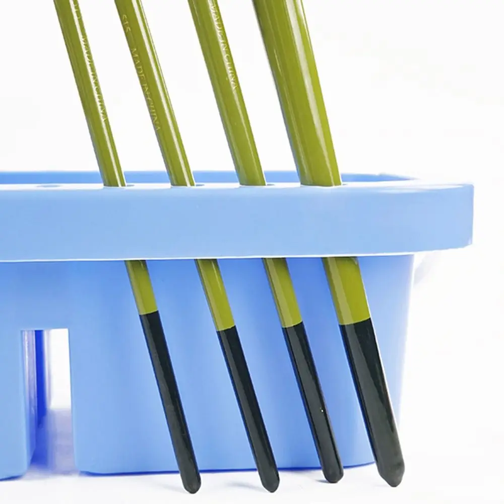 Multifunctional 3-in-1 Brush Washer Brush Bucket Multi-purpose Plastics Paint Box Rectangular Portable Blue Palette Watercolor