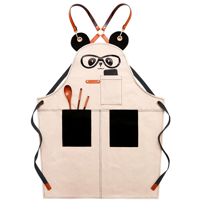 

Fashion Canvas kitchen Aprons For Woman Men Chef Work Apron For Restaurant Bar Shop Cafes Beauty Nails Studios Uniform
