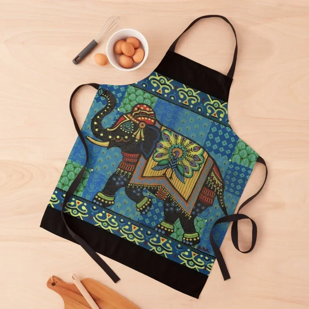 

Painted Elephant Apron Kitchen And Home Items for women with pocket Apron