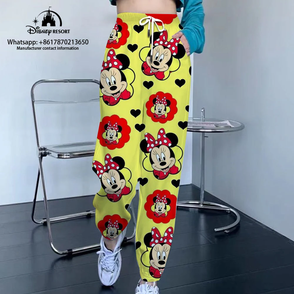 Women\'s Pants Streetwear Korean Loose Jogging Pants Women\'s Sweatpants Disney Comfort Basics Casual Fashion Cropped Pants 2022