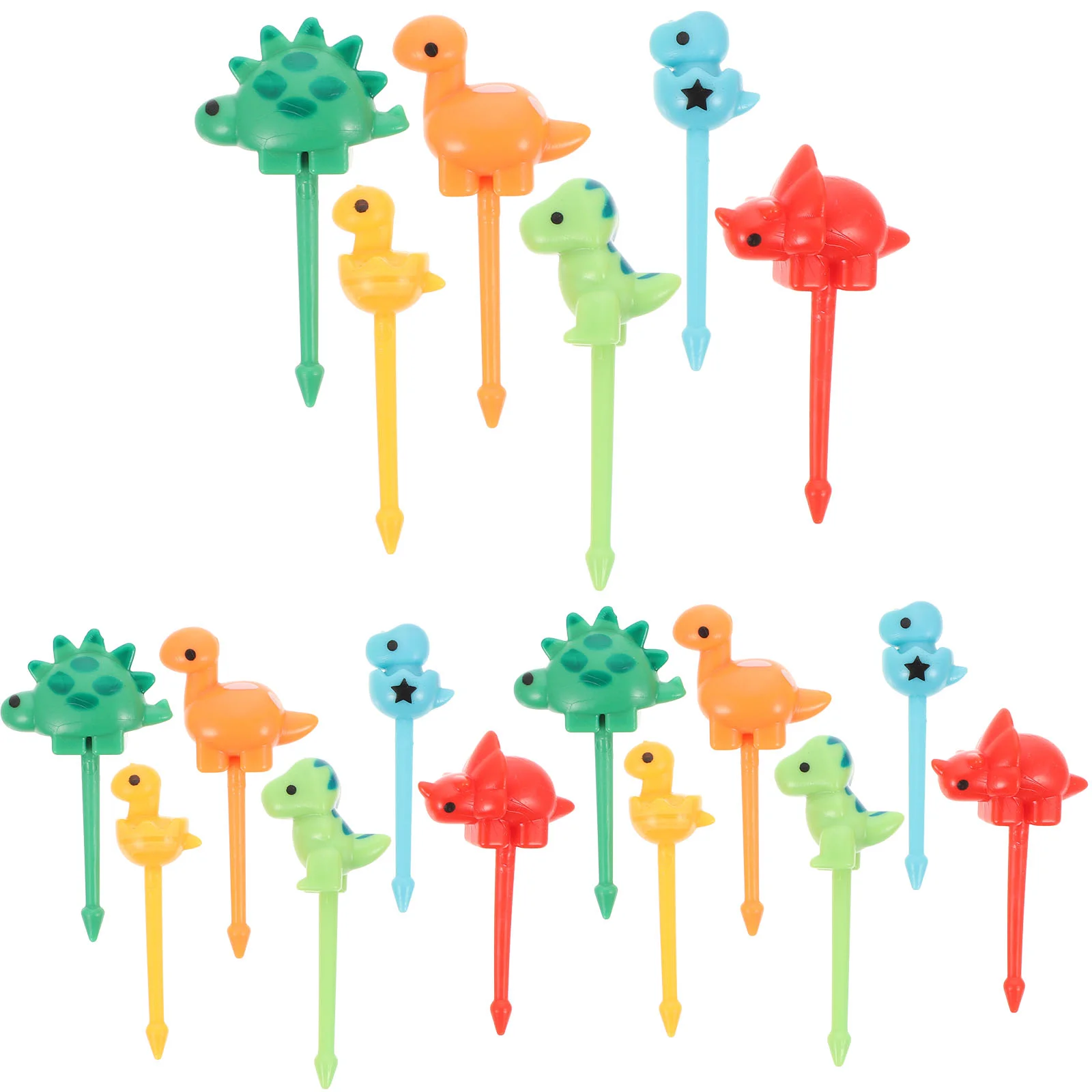 

18 Pcs Dinosaur Fruit Fork Home Supplies Animal Theme Pick Party Cocktail Sticks Themed Picks Adorable Food Snack Plastic